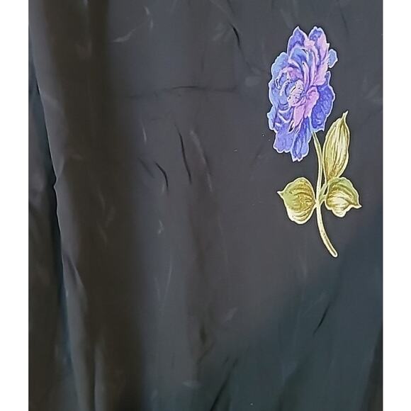 VTG American Angel Black Floral Maxi Mermaid Dress – M – Soft Goth – Formal - Picture 4 of 7